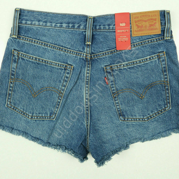 Levis Wedgie Fit High Rise Cut Off Jean Shorts - Picture 5 of 7